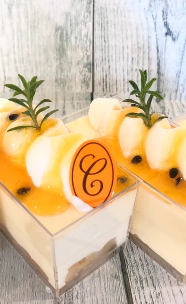 黄色のムースケーキ